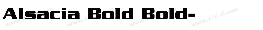 Alsacia Bold Bold字体转换